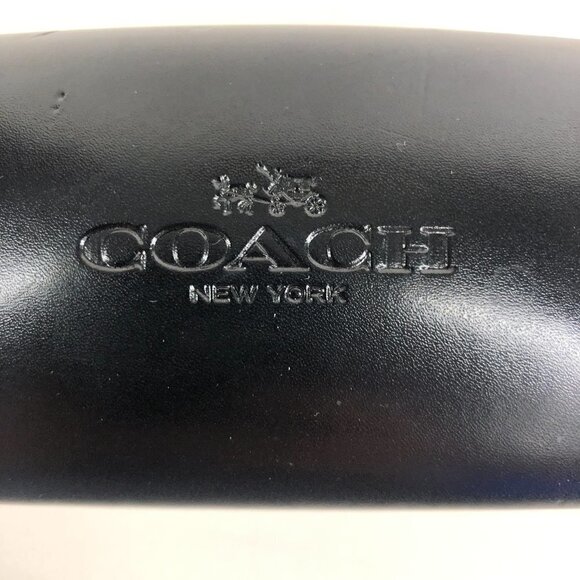 Coach Black Hard Shell Glasses Sunglass Case Black Velvet Interior Unisex - Picture 8 of 12